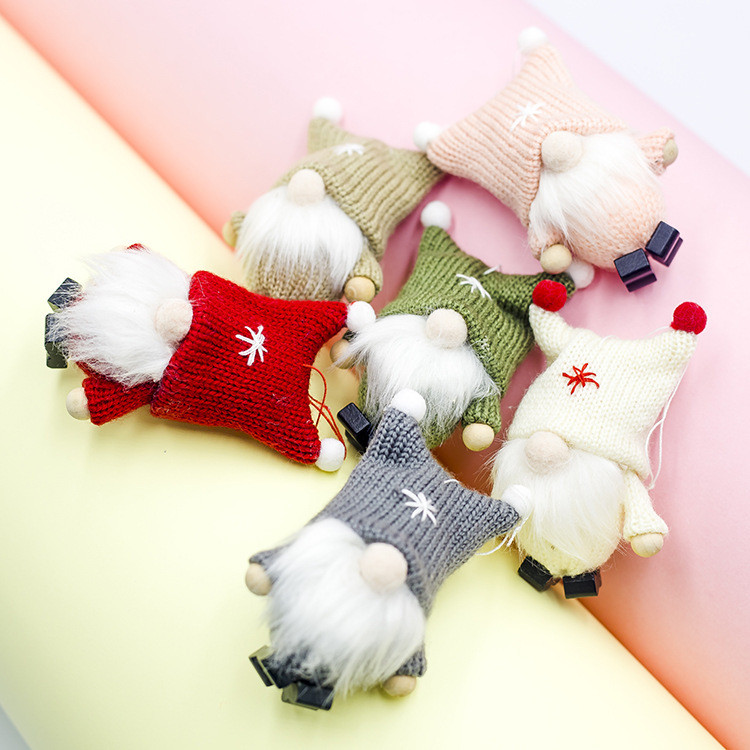 Jõulud villane näota nuku ripats armas nukukaunistus jõulupuu kaunistus kerst arbol de navidad ofertas xmas weihnachten