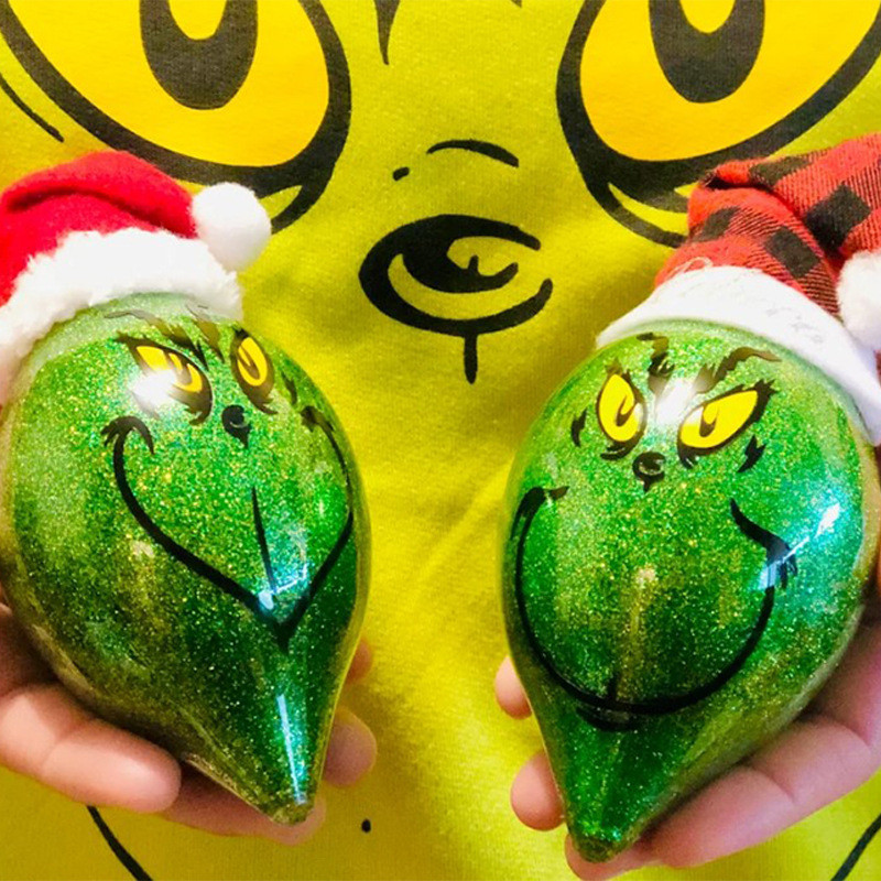 Rohelise koletise säraga dekoratiivne jõulupuu ripats, 2022, rõõmsad jõulukaunistused koduse jõulukaunistusega rippuv ripats