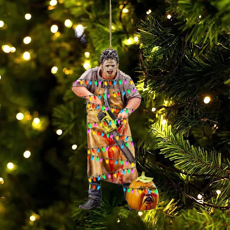 Jõulukaunistused Õudusfilmi Akrüülist tasapinnaline Haning Ornament Jõulupuu kaunistus Auto tahavaate peegli ripatsiga käsitöökollektsioon