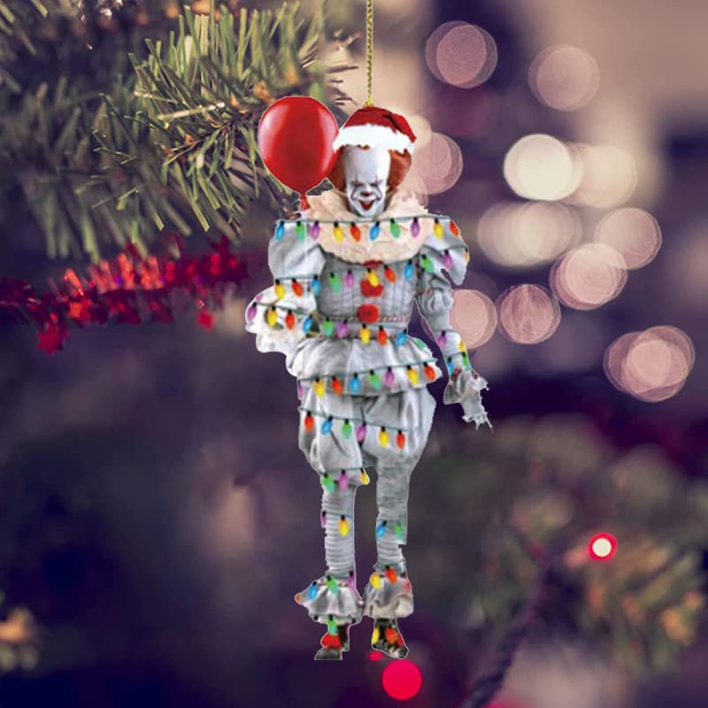 Jõulukaunistused Õudusfilmi Akrüülist tasapinnaline Haning Ornament Jõulupuu kaunistus Auto tahavaate peegli ripatsiga käsitöökollektsioon