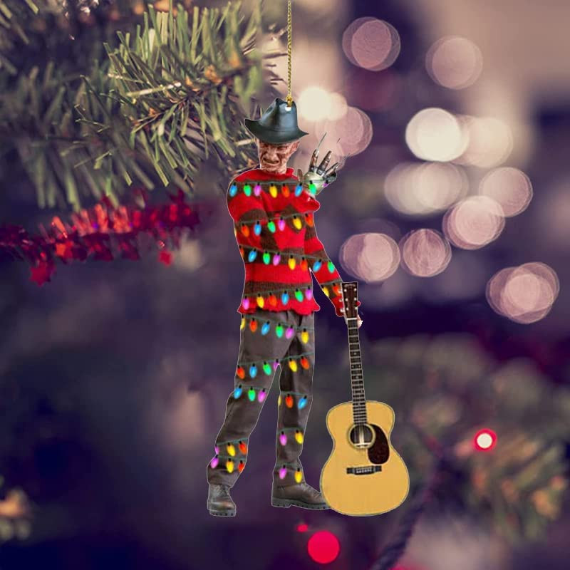 Jõulukaunistused Õudusfilmi Akrüülist tasapinnaline Haning Ornament Jõulupuu kaunistus Auto tahavaate peegli ripatsiga käsitöökollektsioon