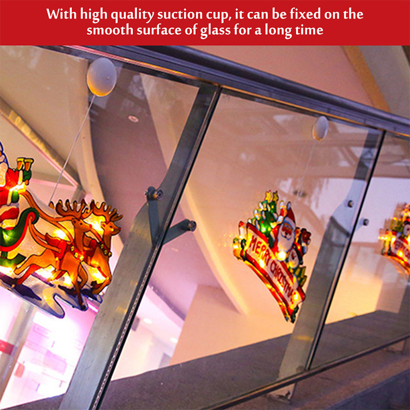 Jõulukaunistused Valgustatud aken Rippkaunistused Iminapp konksuga jõuluvalgustid jõulupeoks vitriin-akna kodu