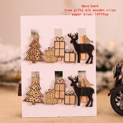Χριστουγεννιάτικα ξύλινα κλιπ Santa Snowman Deer Χριστουγεννιάτικα στολίδια για το σπίτι Χριστουγεννιάτικα ξύλινα κρεμαστά κλιπ Πρωτοχρονιάς 2023 Διακοσμητικά μανταλάκια φωτογραφιών