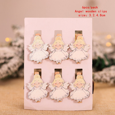 Χριστουγεννιάτικα ξύλινα κλιπ Santa Snowman Deer Χριστουγεννιάτικα στολίδια για το σπίτι Χριστουγεννιάτικα ξύλινα κρεμαστά κλιπ Πρωτοχρονιάς 2023 Διακοσμητικά μανταλάκια φωτογραφιών