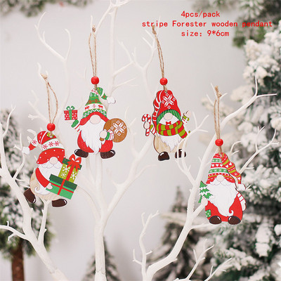 Χριστουγεννιάτικα ξύλινα κλιπ Santa Snowman Deer Χριστουγεννιάτικα στολίδια για το σπίτι Χριστουγεννιάτικα ξύλινα κρεμαστά κλιπ Πρωτοχρονιάς 2023 Διακοσμητικά μανταλάκια φωτογραφιών