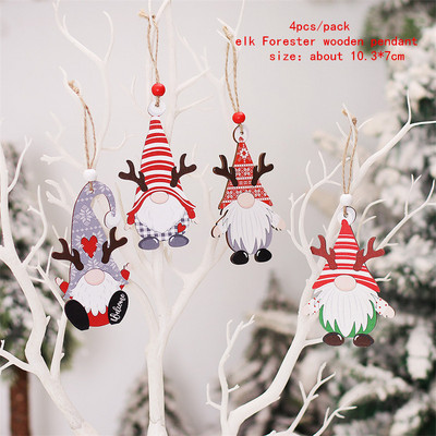 Χριστουγεννιάτικα ξύλινα κλιπ Santa Snowman Deer Χριστουγεννιάτικα στολίδια για το σπίτι Χριστουγεννιάτικα ξύλινα κρεμαστά κλιπ Πρωτοχρονιάς 2023 Διακοσμητικά μανταλάκια φωτογραφιών
