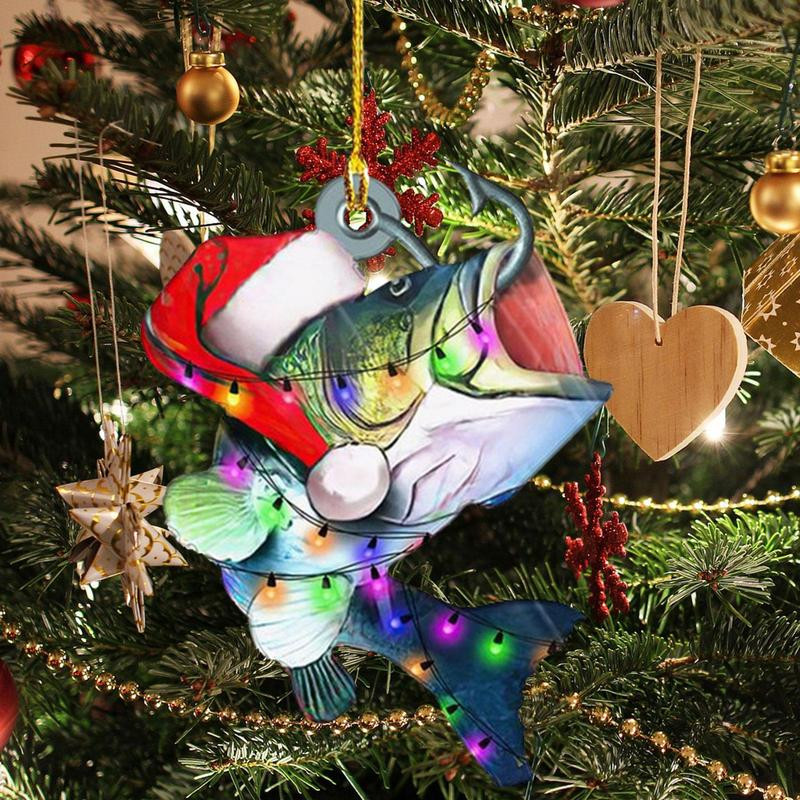 1 tk akrüülist rippuvad jõuluripatsid loomse disainiga jõululoomade kaunistused pühadepeo kaunistamiseks