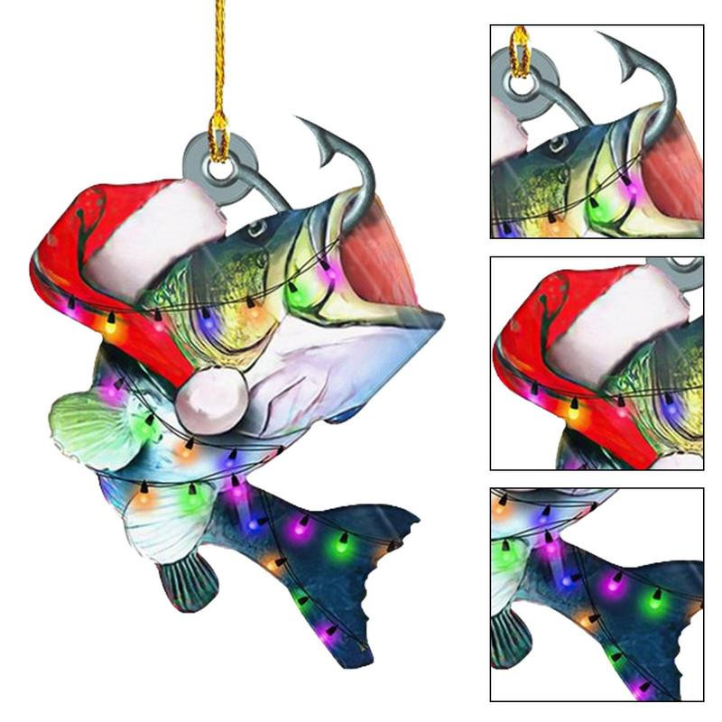 1 tk akrüülist rippuvad jõuluripatsid loomse disainiga jõululoomade kaunistused pühadepeo kaunistamiseks