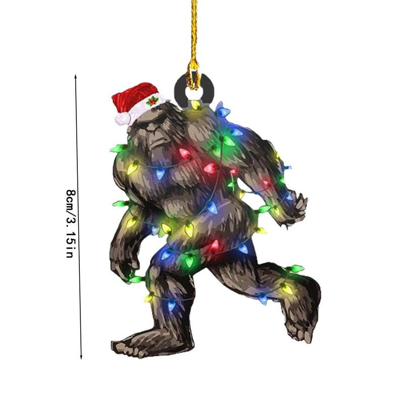 1 tk akrüülist rippuvad jõuluripatsid loomse disainiga jõululoomade kaunistused pühadepeo kaunistamiseks