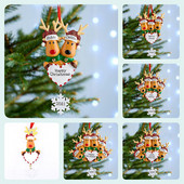 DIY Γράψτε Όνομα Personalized Resin Reindeer Family 2022 Χριστουγεννιάτικα στολίδια για Χριστουγεννιάτικα μενταγιόν κρεμαστά στο σπίτι Πρωτοχρονιά 2023