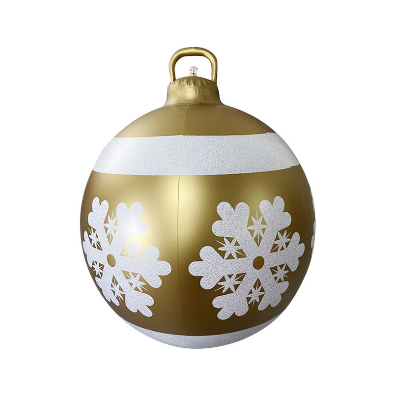 Коледна украса PVC надуваема декорирана топка Орнаменти 60 см Голяма коледна топка за декорация за тревна веранда на външния двор