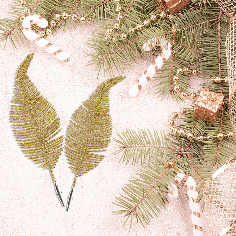 6 бр. Щипка за декорация на коледно дърво Орнамент с блестящи перца с перо 22 см. Скоба с щипка с перце с блестящи дрънкулки