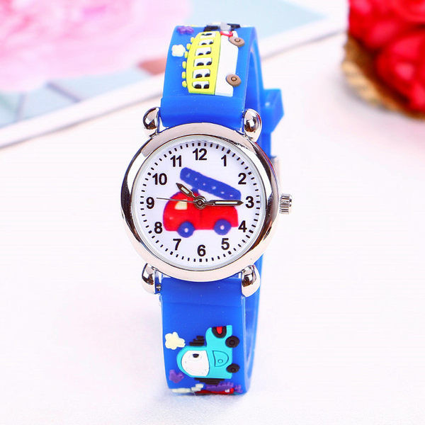 Детски водоустойчив часовник в четири цвята 