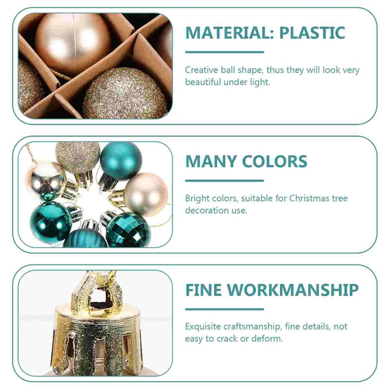 64 бр. Многофункционални коледни орнаменти Коледни подаръци Топки за коледно дърво