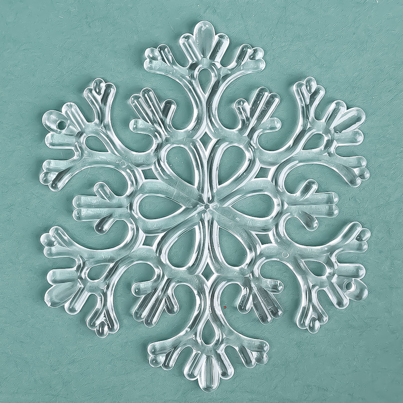 10 бр. Коледна висулка снежинка Акрилни прозрачни кристални висулки Орнаменти Висулка за коледно дърво Новогодишна украса за дома