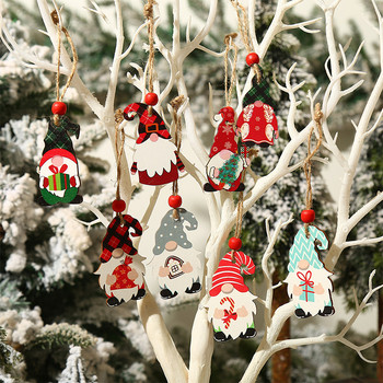 9/12 τμχ Navidad 2022 Πρωτοχρονιάτικο Δώρο Διακοσμήσεις Χριστουγεννιάτικου Δέντρου Κονικιόν Ξύλινα μενταγιόν Στολίδια Χριστουγεννιάτικα στολίδια για το σπίτι Noel