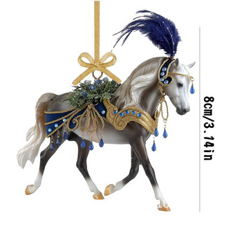 Орнаменти за коне за коледно дърво Акрилни орнаменти за коне за коледно дърво Висящ орнамент за украса за коледно парти