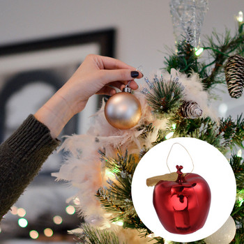 24бр. Коледно дърво Висяща украса с ябълка Симулация на висулка с ябълка Коледна ябълка Висящ орнамент Пластмасов орнамент с ябълка
