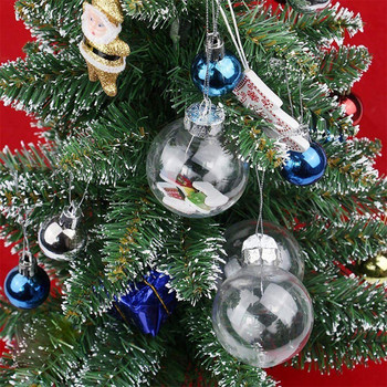 6 τμχ 6/8/10cm Πλαστικές διάφανες μπάλες που γεμίζουν Μπιχλιμπίδια Χριστουγεννιάτικο Στολίδι Χριστουγεννιάτικο Δέντρο Κρεμαστό πάρτι γάμου