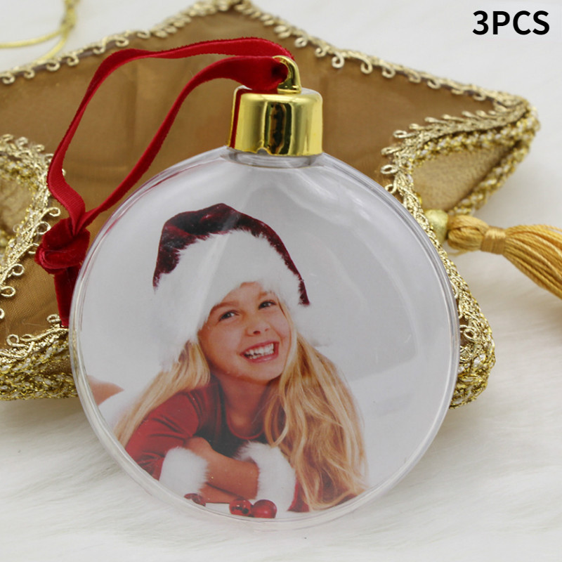 3 TK jõulude läbipaistev fotoraam plastikust viietärnipalliga jõulukaunistused DIY jõulupuu rippkaunistused lastele kingitus