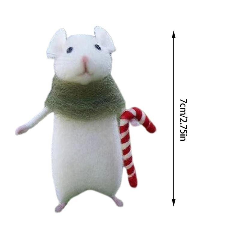 Vilditud hiire jõulukaunistus Vilditud villast hiired jõulukaunistused Mitme stiiliga jõuluhiire kaunistused jõulupeoks ja