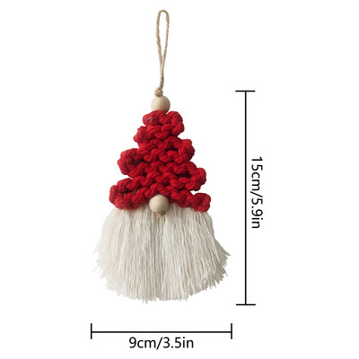 Boho Style Χειροποίητο στολίδι Άγιου Βασίλη για το Σπίτι Χειροποίητο Μακραμέ Κρεμαστό Ταπετσαρία Διακόσμηση Χριστουγεννιάτικου Δέντρου Πρωτοχρονιάτικα δώρα