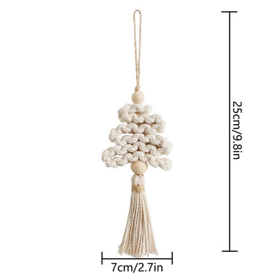 Boho Style Χειροποίητο στολίδι Άγιου Βασίλη για το Σπίτι Χειροποίητο Μακραμέ Κρεμαστό Ταπετσαρία Διακόσμηση Χριστουγεννιάτικου Δέντρου Πρωτοχρονιάτικα δώρα