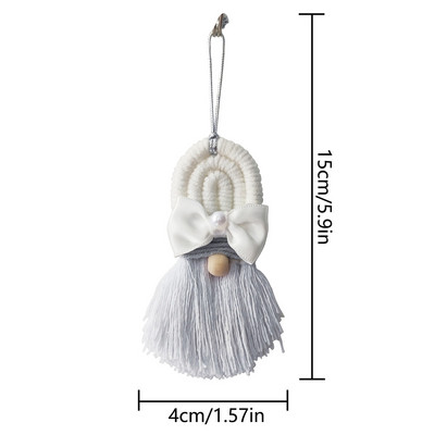 Boho Style Χειροποίητο στολίδι Άγιου Βασίλη για το Σπίτι Χειροποίητο Μακραμέ Κρεμαστό Ταπετσαρία Διακόσμηση Χριστουγεννιάτικου Δέντρου Πρωτοχρονιάτικα δώρα