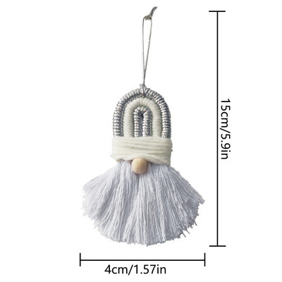 Boho Style Χειροποίητο στολίδι Άγιου Βασίλη για το Σπίτι Χειροποίητο Μακραμέ Κρεμαστό Ταπετσαρία Διακόσμηση Χριστουγεννιάτικου Δέντρου Πρωτοχρονιάτικα δώρα