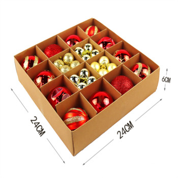 1Box 42cs 6cm Коледна топка Коледна елха Орнамент Начало Коледа Висяща висулка Новогодишна украса за парти Подарък Navidad 2022