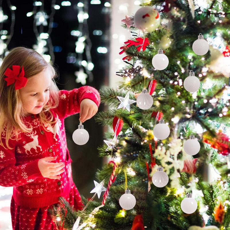 Коледни дрънкулки 50 бр. Коледни орнаменти Разчистване на деликатни коледни дрънкулки Коледни орнаменти Комплект топки за
