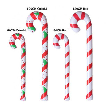 120CM надуваеми коледни гигантски бонбони Декорация 90CM Новост Коледа Candy Cane Stick 2023 Новогодишно парти Надуваеми реквизити