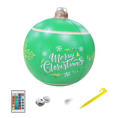 Χριστουγεννιάτικες μπάλες 60cm Home Outdoor PVC Χριστουγεννιάτικη Φουσκωτή Μπάλα Διακοσμήσεις Χριστουγεννιάτικου Δέντρου 2022 Navidad Πρωτοχρονιάτικο δώρο