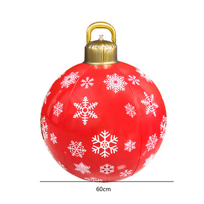 Χριστουγεννιάτικες μπάλες 60cm Home Outdoor PVC Χριστουγεννιάτικη Φουσκωτή Μπάλα Διακοσμήσεις Χριστουγεννιάτικου Δέντρου 2022 Navidad Πρωτοχρονιάτικο δώρο