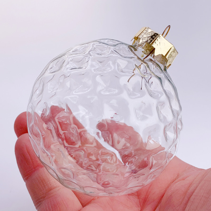 Kampaania – 5 tk/pakk, meisterdamisel värvitavad jõulukaunistused, 80 mm klaasist golfipall