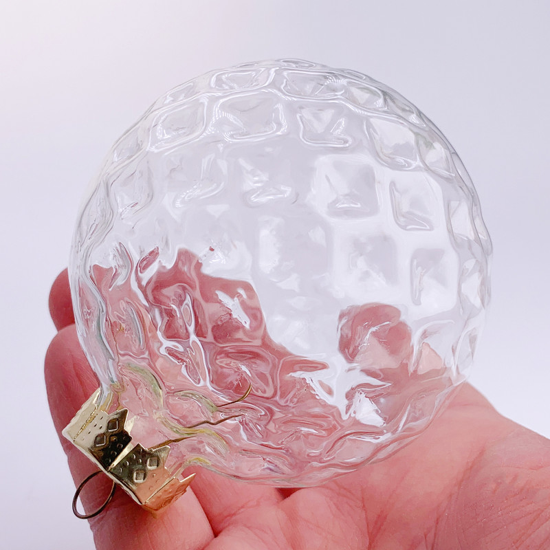 Kampaania – 5 tk/pakk, meisterdamisel värvitavad jõulukaunistused, 80 mm klaasist golfipall