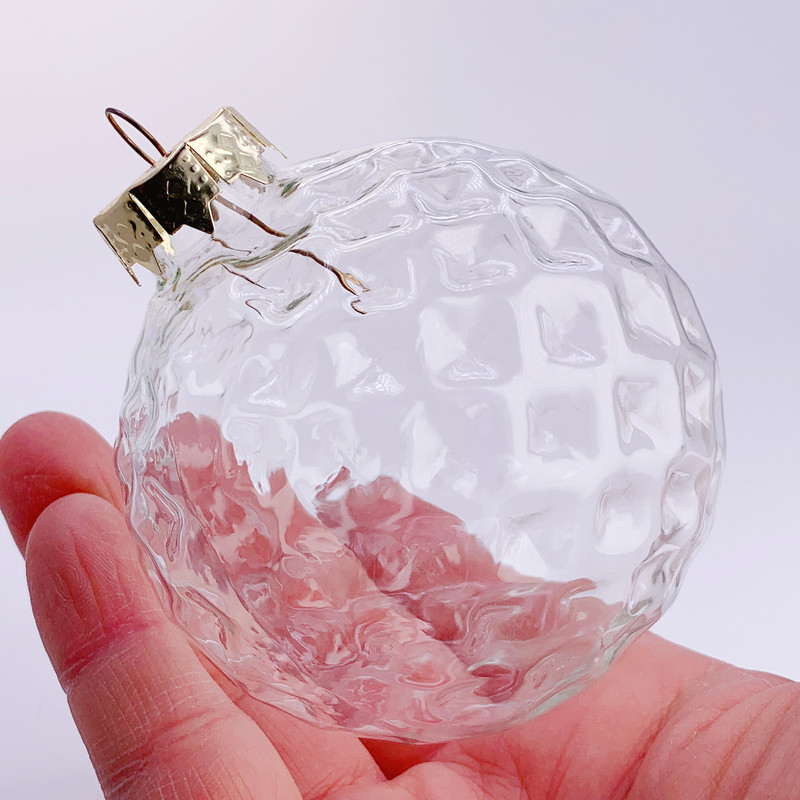 Kampaania – 5 tk/pakk, meisterdamisel värvitavad jõulukaunistused, 80 mm klaasist golfipall