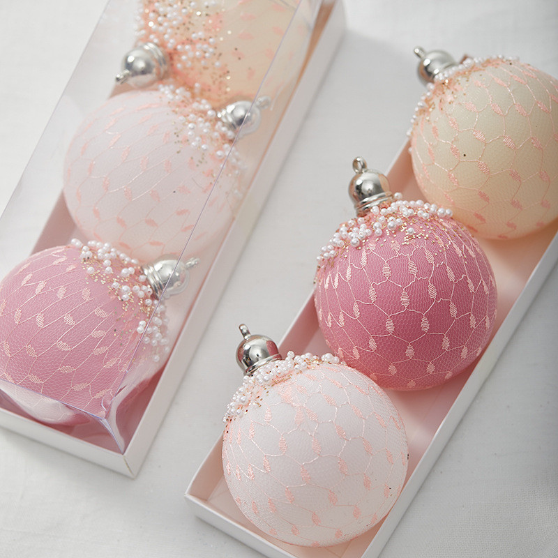Розови коледни топки за декорации на елха за дома Коледни сфери на закрито Коледни висящи орнаменти Новогодишен декор Noel 2022