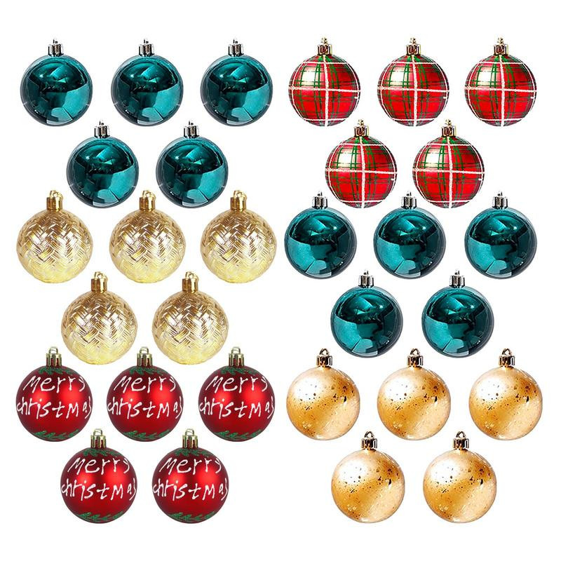 Jõulupuu pallid 30 tk 6 cm suur jõulupall mitmevärvilised pallikaunistused jõulupuu kaunistuste komplekt kodupeoks