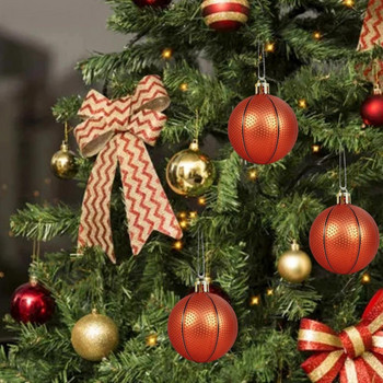 Χριστουγεννιάτικη μπάλα στολίδια Τέσσερα αθλήματα ποδόσφαιρο μπάσκετ Ράγκμπι μπέιζμπολ Κρεμαστό στολίδι Κρεμαστό χριστουγεννιάτικο δέντρο Πρωτοχρονιάτικο ντεκόρ