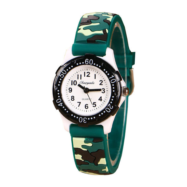 Водоустойчив детски часовник със силиконова каишка