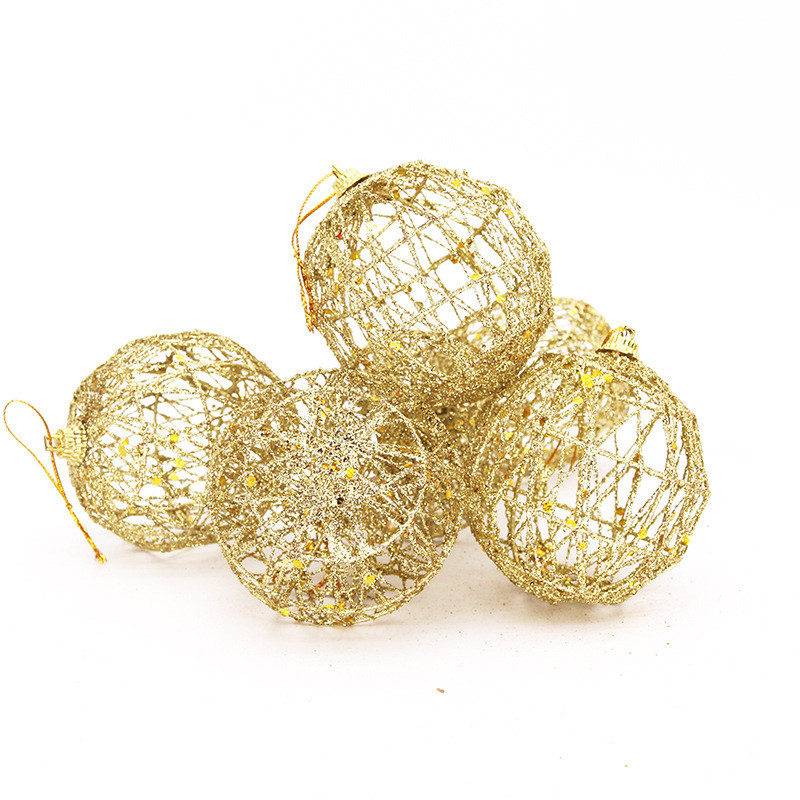 6PCS Коледна декорация Топка Коледно дърво Златна топка Baubles Висящи Рожден ден Сватба Парти Орнамент Декорация Нова година Navidad 2023