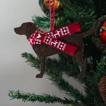 Коледен орнамент Животно Куче Форма на Дакел Коледно дърво Висяща украса 2022 Нова година Висулка за прозорец Детски подаръци Натал