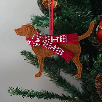 Коледен орнамент Животно Куче Форма на Дакел Коледно дърво Висяща украса 2022 Нова година Висулка за прозорец Детски подаръци Натал