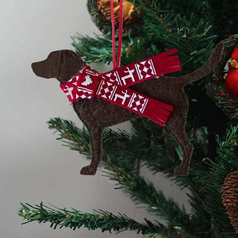 Коледен орнамент Животно Куче Форма на Дакел Коледно дърво Висяща украса 2022 Нова година Висулка за прозорец Детски подаръци Натал