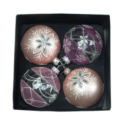 4 τεμάχια ανά συσκευασία Γυαλιά Boules De Noel Sapin Μπάλες Χριστουγεννιάτικου Δέντρου Φεστιβάλ Διακόσμηση σπιτιού