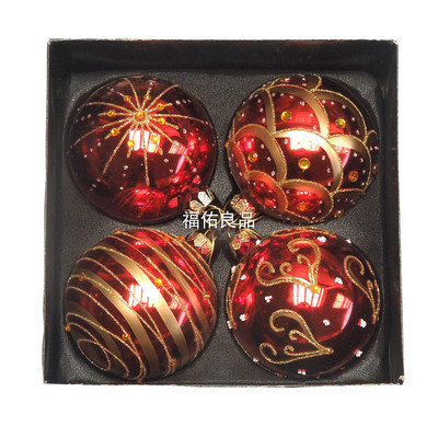 4 τεμάχια ανά συσκευασία Γυαλιά Boules De Noel Sapin Μπάλες Χριστουγεννιάτικου Δέντρου Φεστιβάλ Διακόσμηση σπιτιού