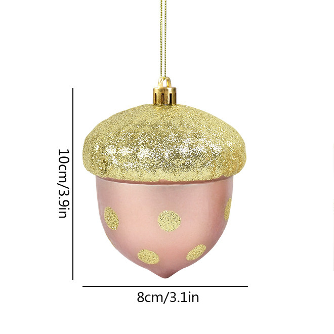 2 бр. Симулация на пластмасови шишарки с блясък на коледна топка Борови шишарки, висулки за дома Коледна новогодишна тематична парти декорация