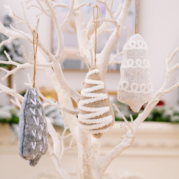 Коледна висулка Коледно дърво Декорация Плат Дърво Висящи Орнаменти Начало Коледно парти Декорация Navidad Нова година 2023