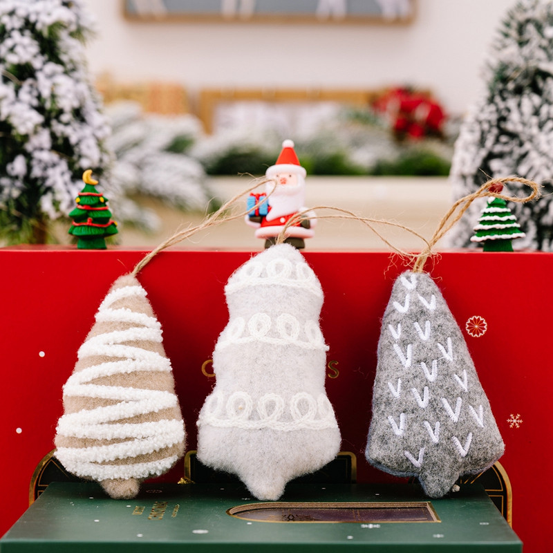 Коледна висулка Коледно дърво Декорация Плат Дърво Висящи Орнаменти Начало Коледно парти Декорация Navidad Нова година 2023